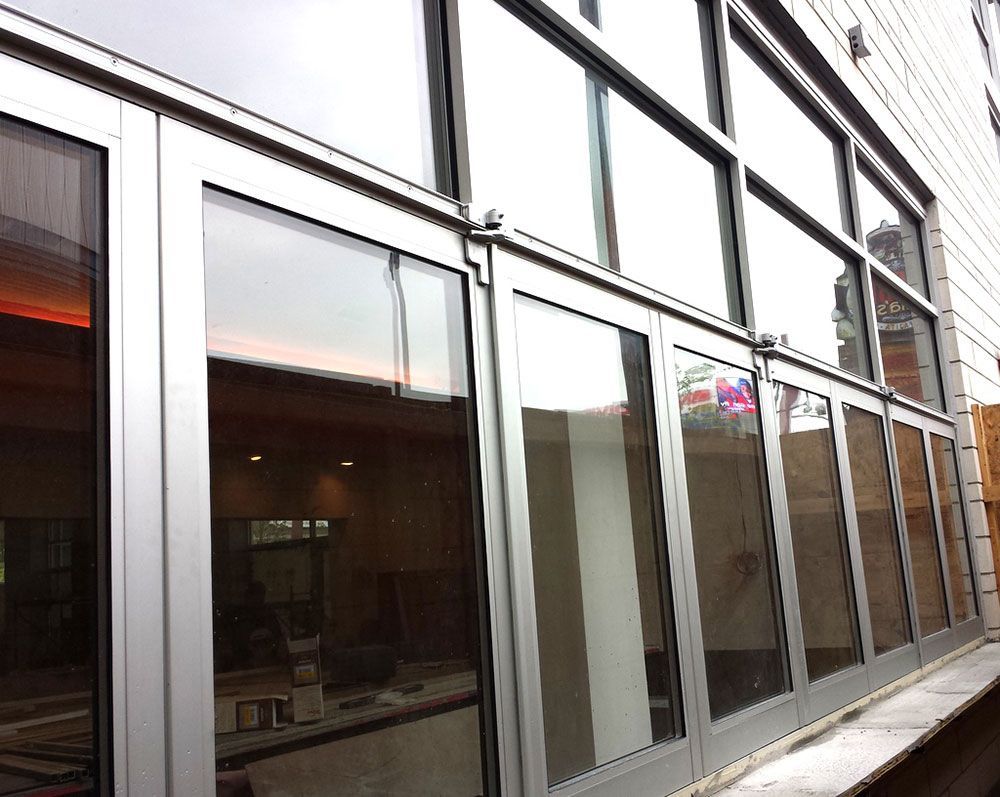 A building with a lot of windows on it