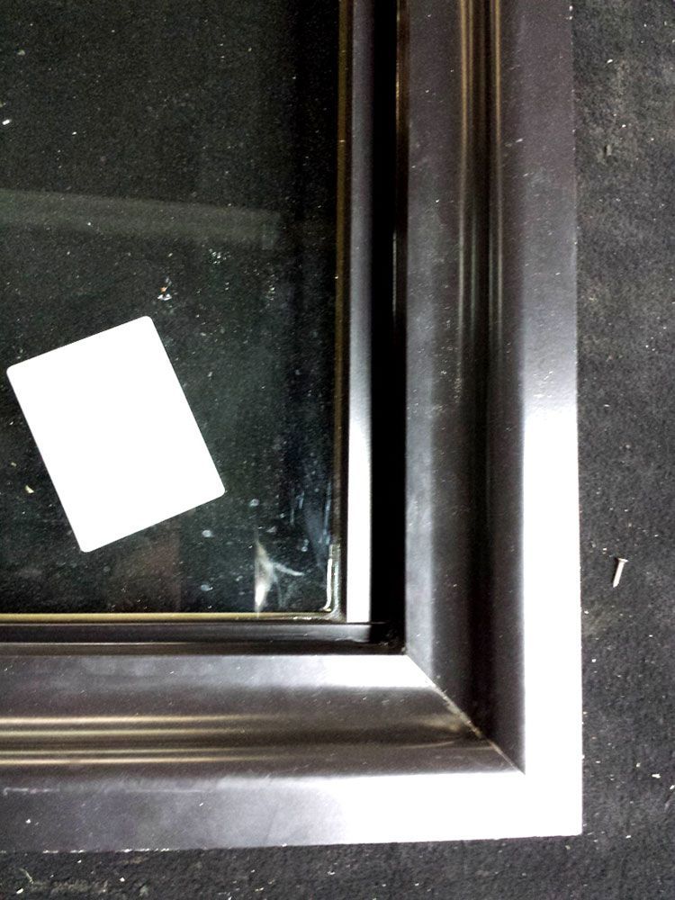 A picture frame with a white square on it