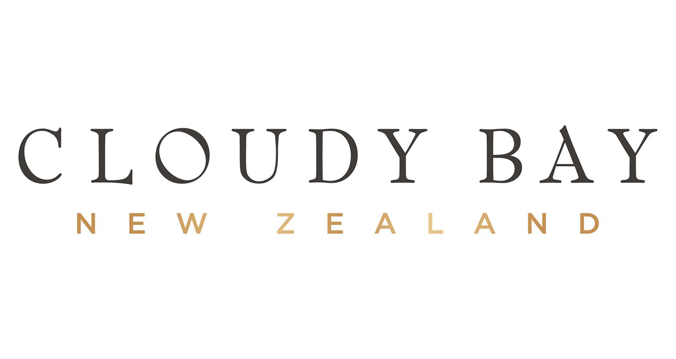 a logo for cloudy bay new zealand on a white background
