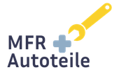 Ein Logo für Mfr Autoteile mit einem Schraubenschlüssel und einem Kreuz.