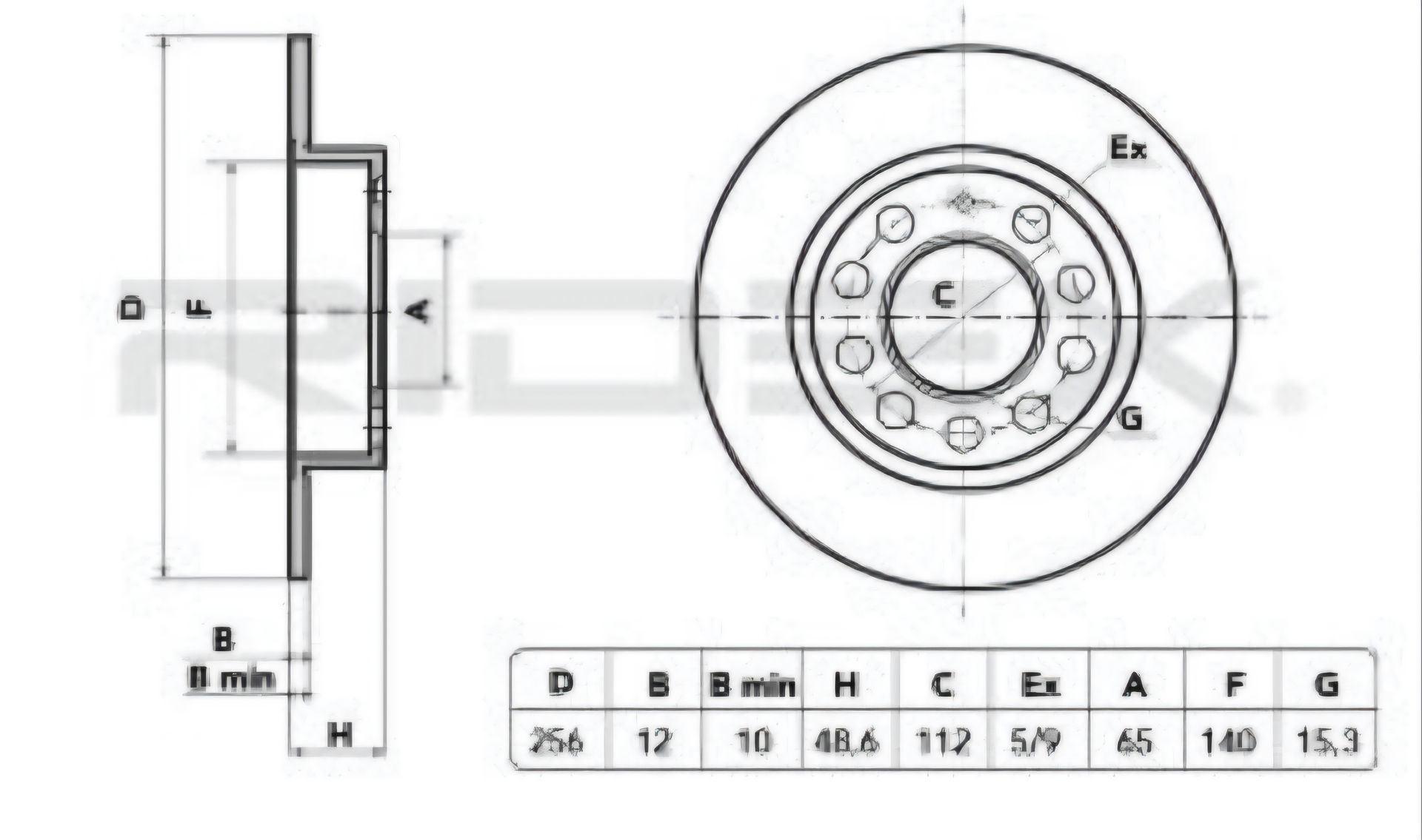 Ein Paar Bremsscheiben neben einer Schachtel mit der Aufschrift „Ridex“