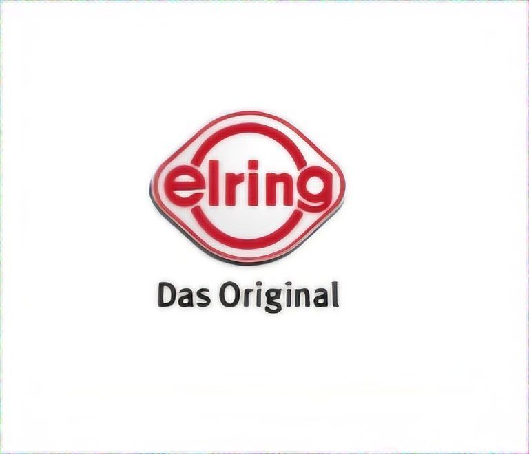 Eine schwarze Gummidichtung mit Löchern auf weißem Hintergrund.