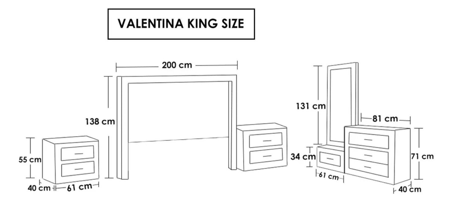 Recámara 5 Piezas, Mod. Valentina