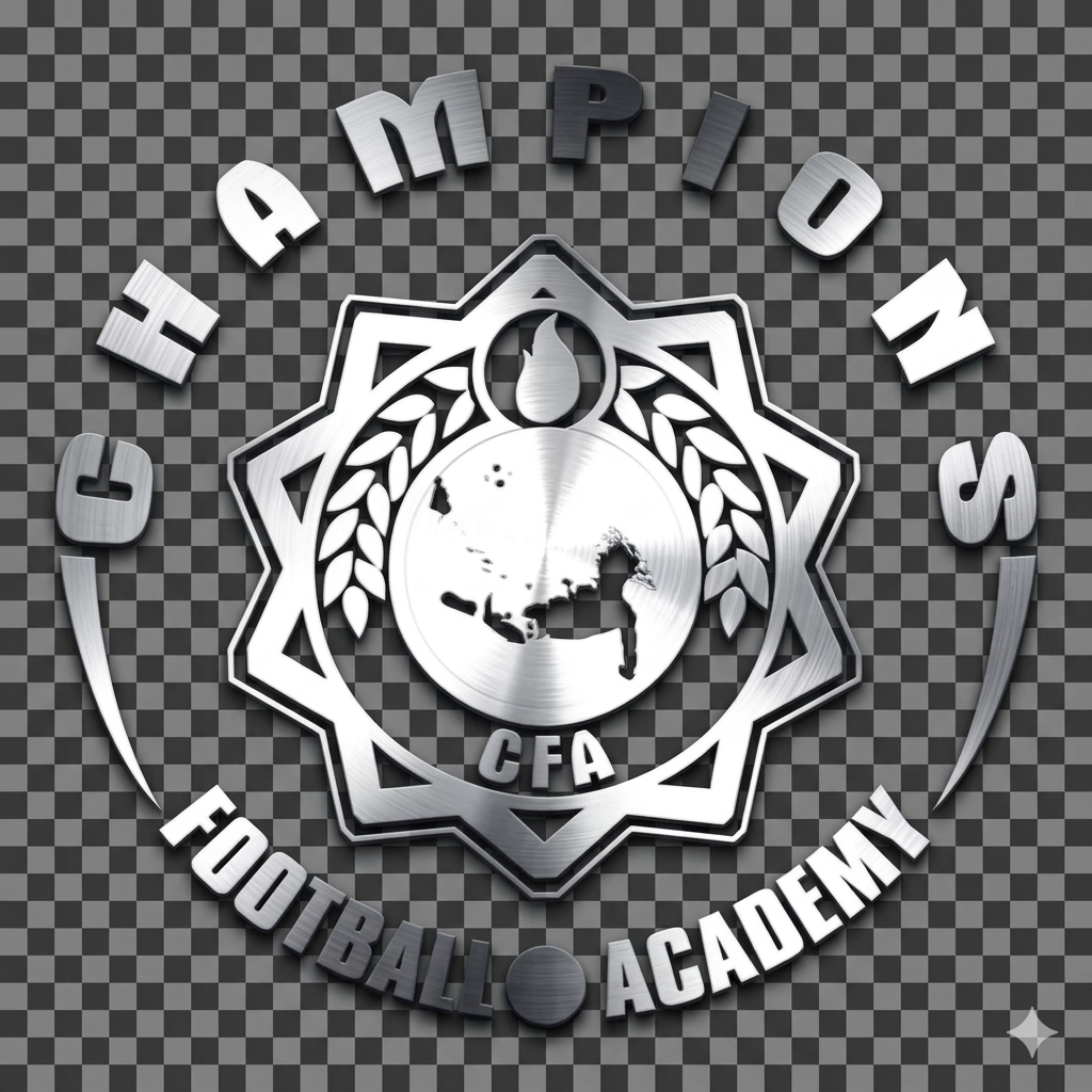 Man with crossed arms on a football field. He is wearing a blue polo shirt, khaki pants, and has a serious expression.