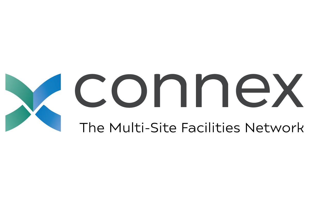 The logo for connex is a multi-site facilities network.