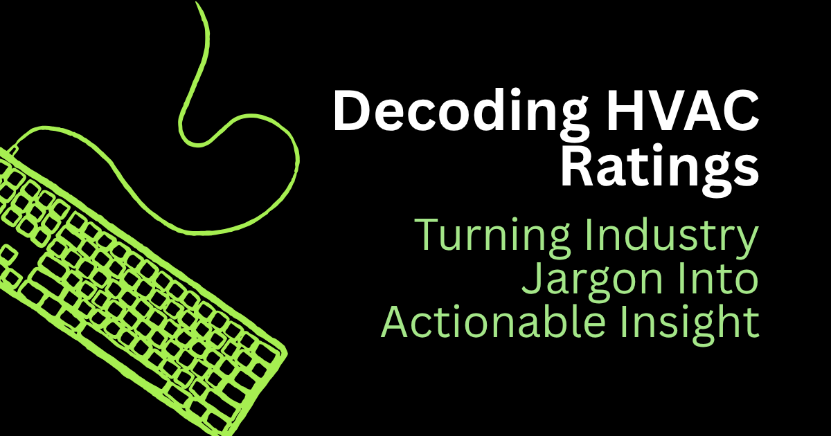 Calculator resting on a paper with energy efficiency rating labels: A to E.