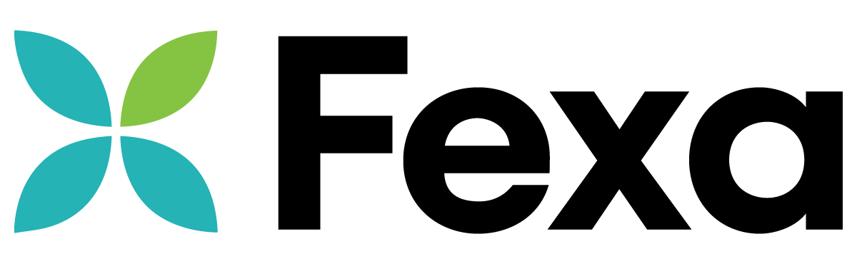 A logo for a company called foxa with a green x and black letters.