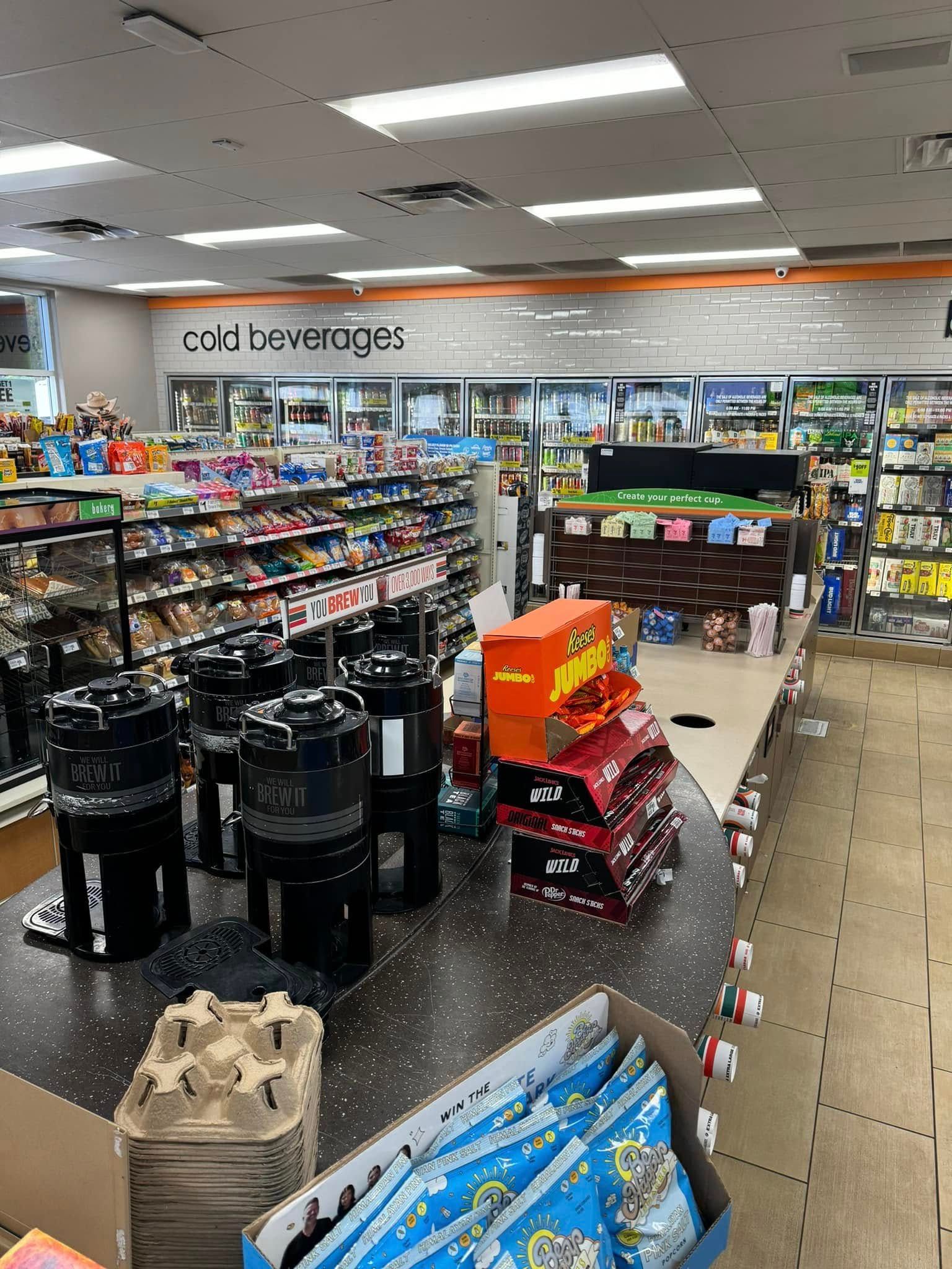 A grocery store filled with lots of food and beverages.