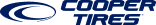 The dark blue logo of Cooper Tires, featuring a stylized letter C icon followed by the brand name in a bold, italic font.