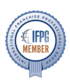 Blue seal logo reading “IFPG MEMBER” with “International Franchise Professionals Group” around the edge
