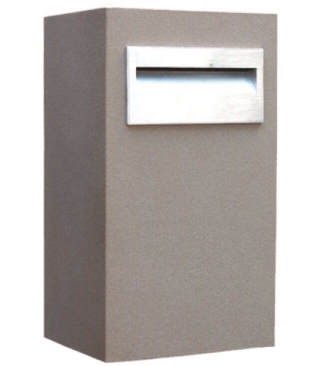 Concrete Mail Box with a Wide Slot