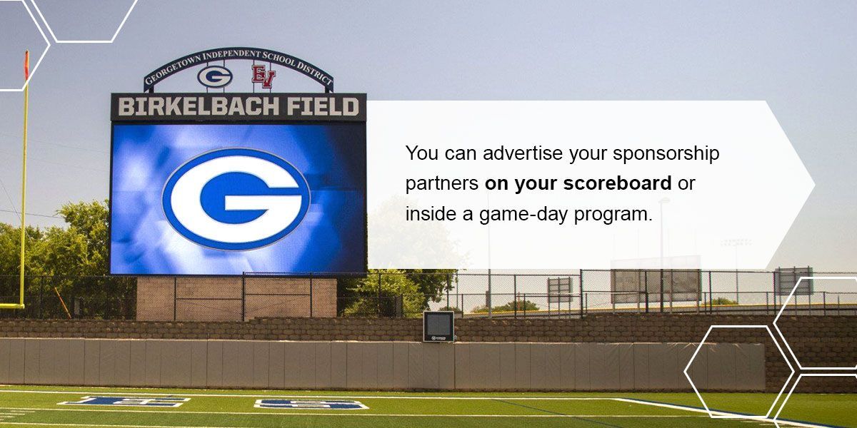 sell advertising space on a scoreboard