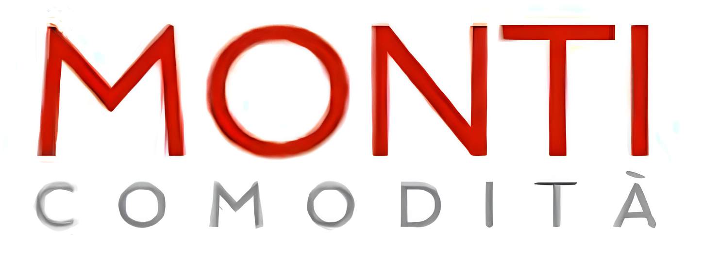 MONTi COMODIT&Agrave; logo with red letters "MONTI" over gray letters "COMODIT&Agrave;."