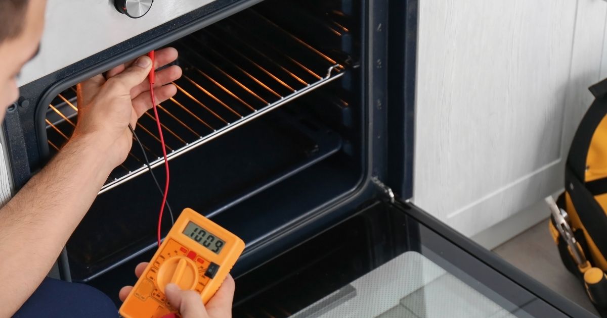 Licensed Electrician Testing And Commissioning Newly Installed Oven Sunshine Coast