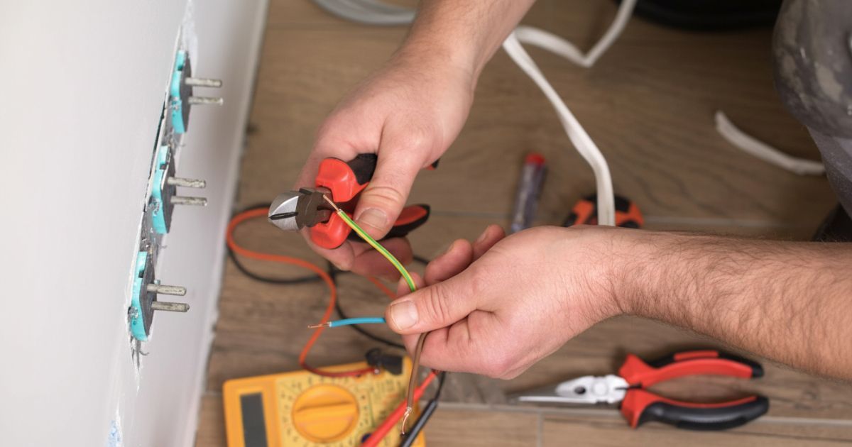 Electrician Checking Older Home Wiring Before Settlement For Buyer Sunshine Coast