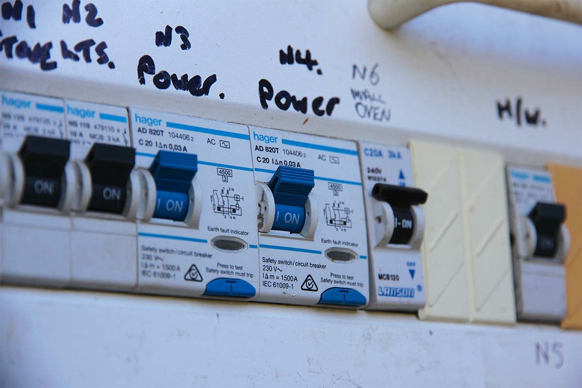 Hager Residual Current Device (RCD) Inside An Electrical Switchboard