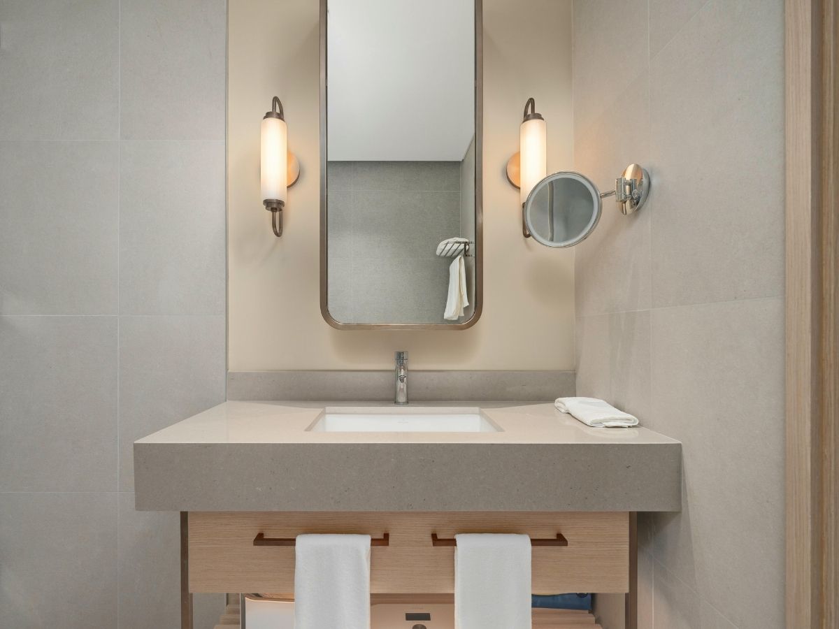 Modern Bathroom Heat Lamp Fitting Completed In Renovated Home Sunshine Coast