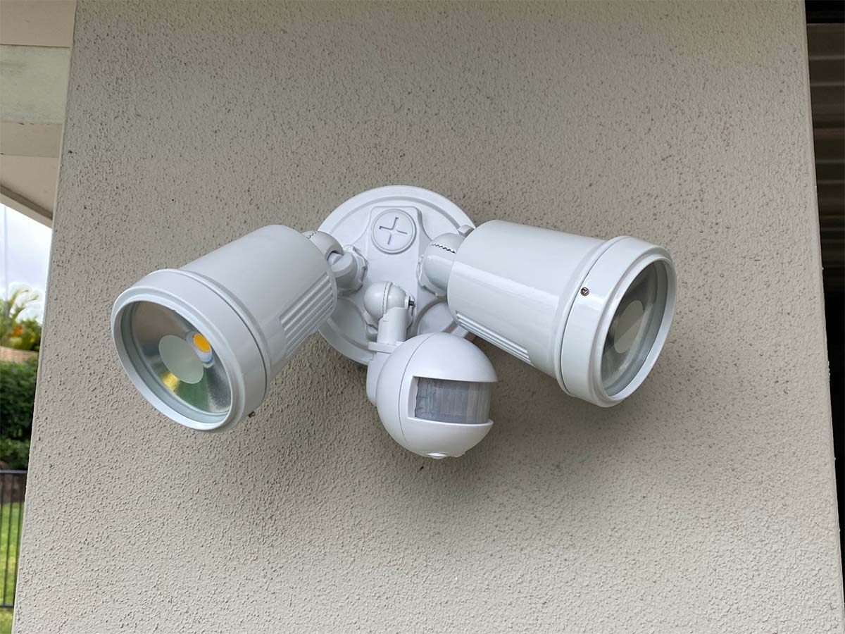 Sensor Security Light Installed On The Sunshine Coast By Electrician Sparkies Plus
