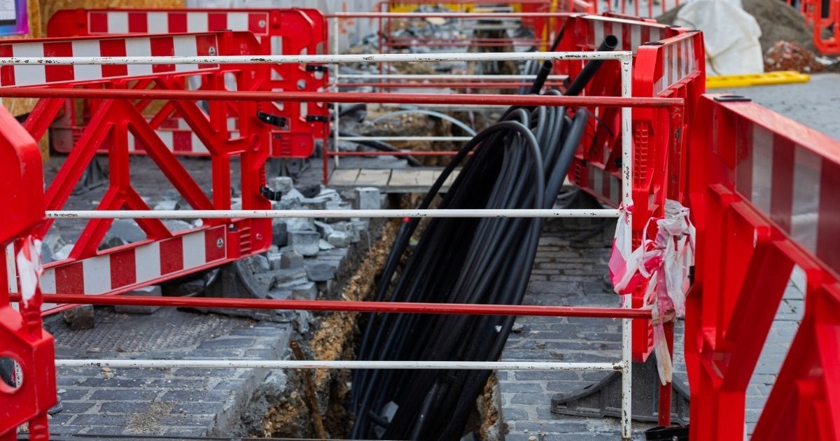 Conduit Being Laid Safely For Underground Electrical Upgrade Sunshine Coast