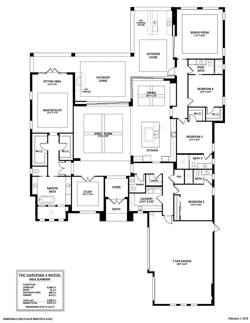 A black and white floor plan of a house.