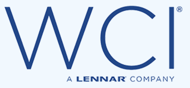 A blue logo for wci a lennar company