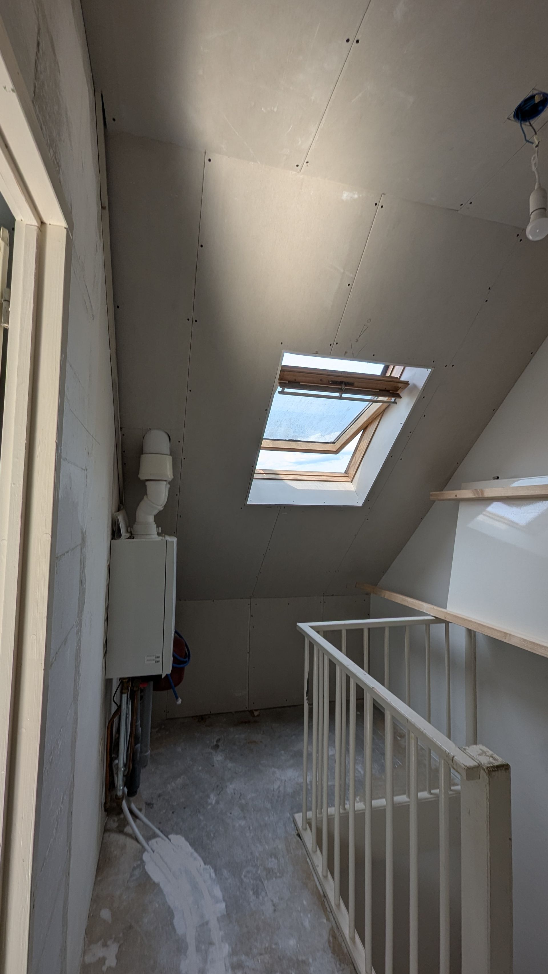 Schuine wand aftimmeren
