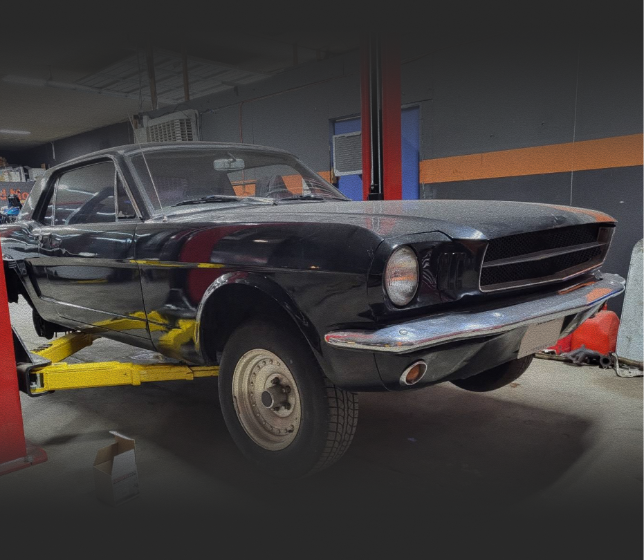 classic car in shop | Jay's Total Car Care