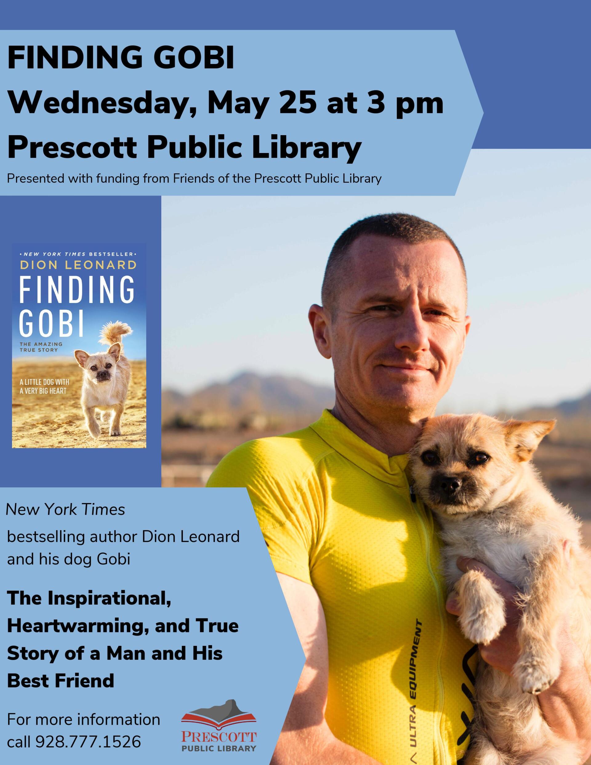 Dion Leonard, Library Event, New York Times Bestseller, Author Visit, Finding Gobi, Gobi the Dog