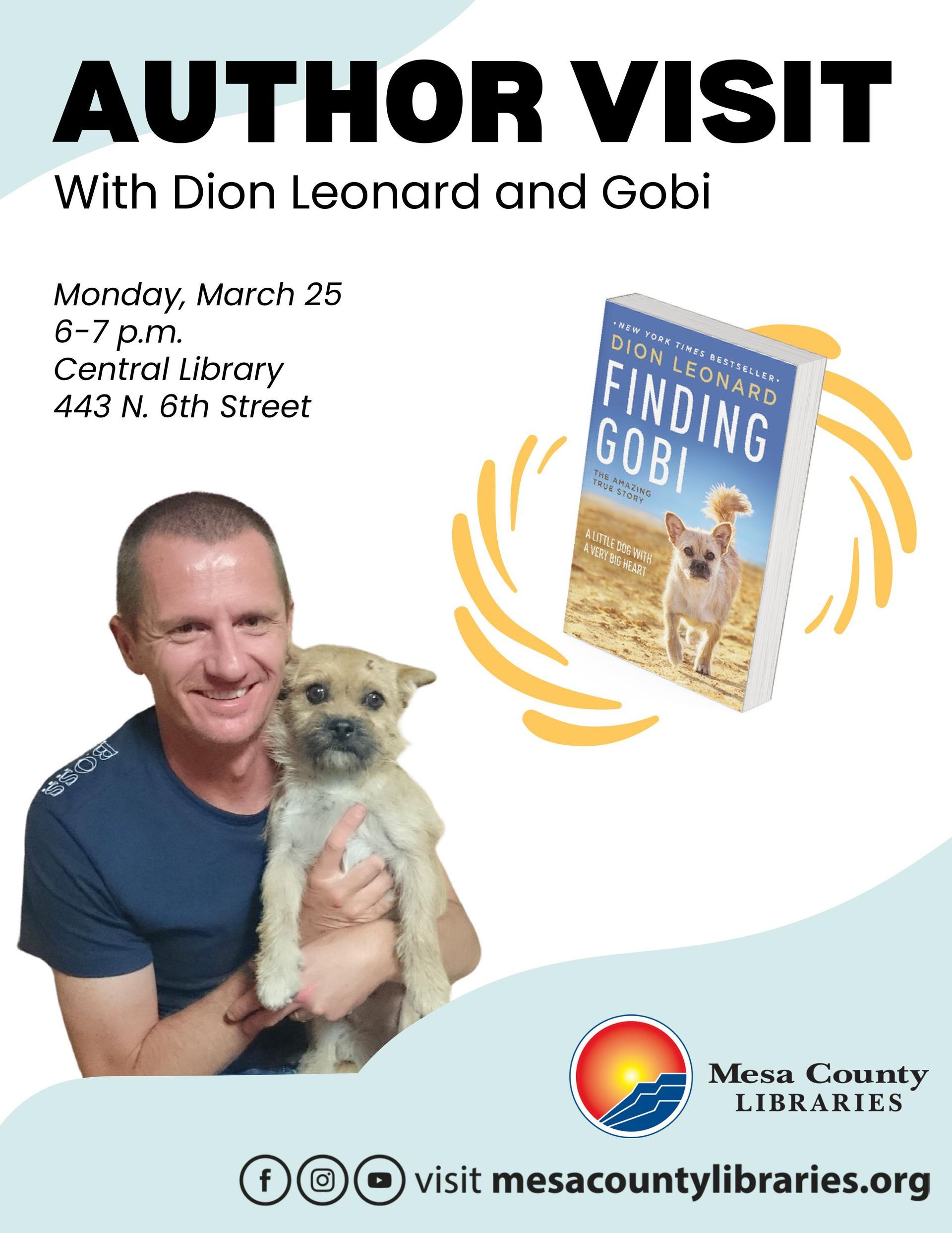 Dion Leonard, Finding Gobi, Gobi the Dog, New York Times Bestseller, Author Visit, ultramarathon runner