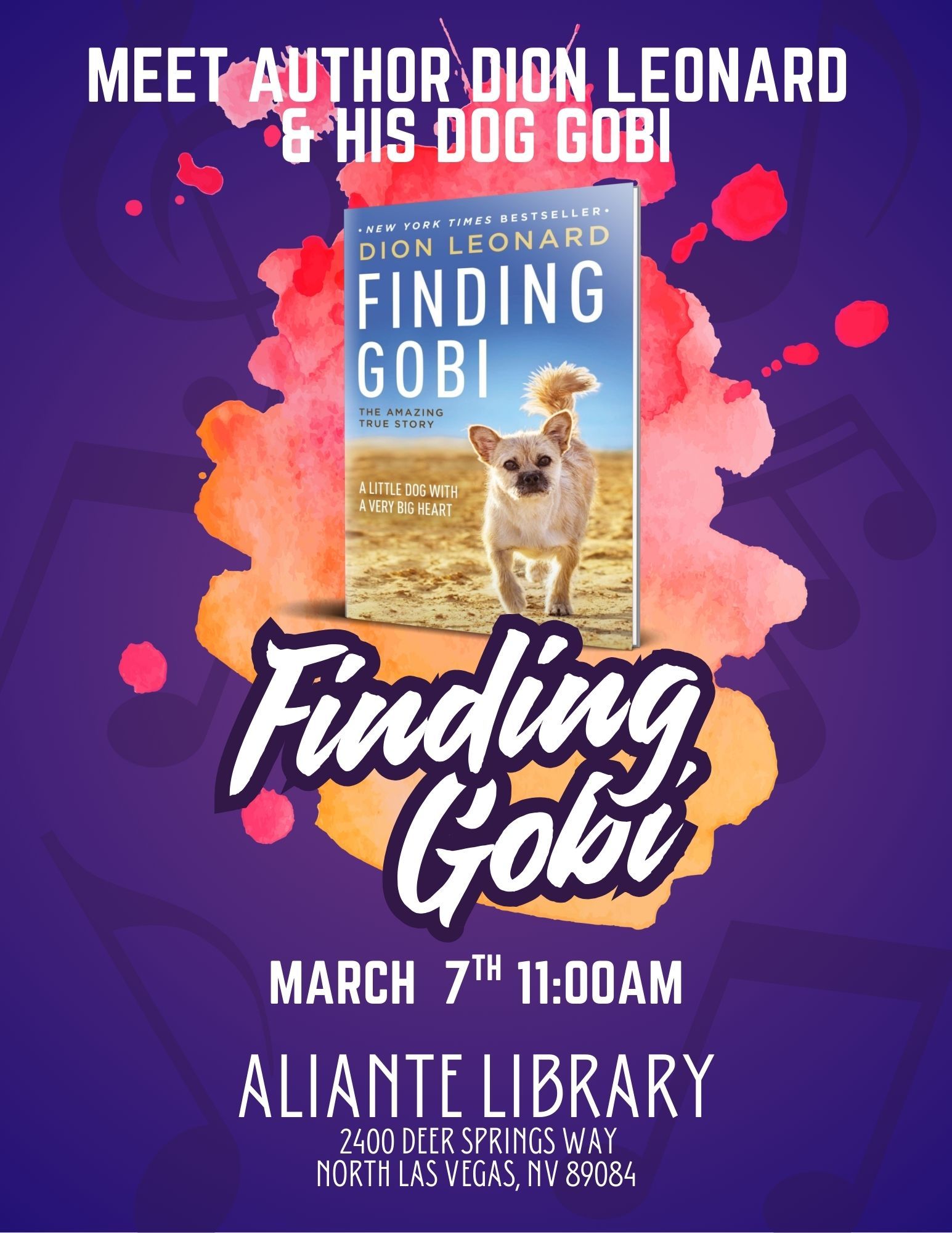 Dion Leonard, Finding Gobi, Gobi the Dog, New York Times Bestseller, Author, Speaking Event