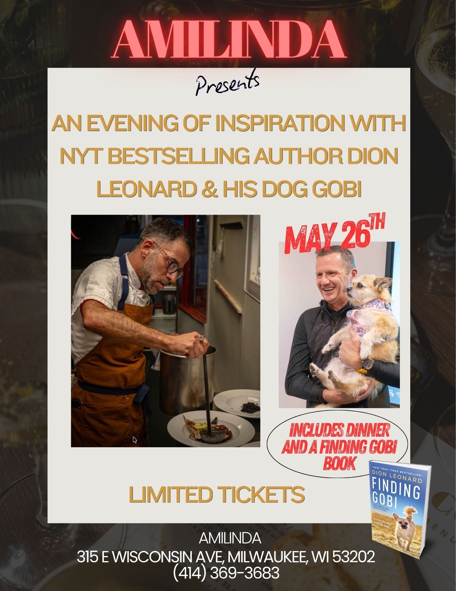 Dion Leonard, Finding Gobi, Gobi the Dog, New York Times Bestseller, Author, Speaking Event