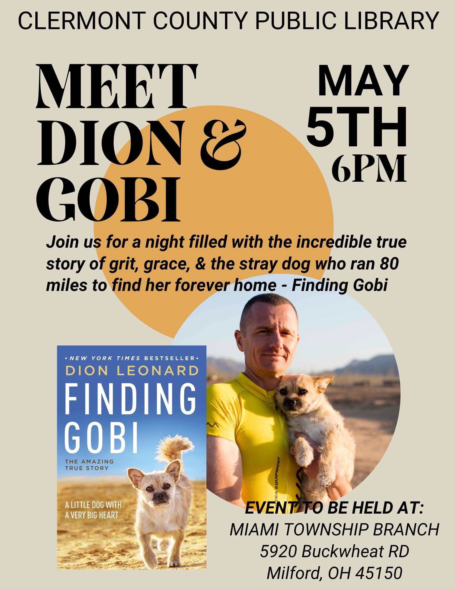 Dion Leonard, Finding Gobi, Gobi the Dog, New York Times Bestseller, Author, Speaking Event