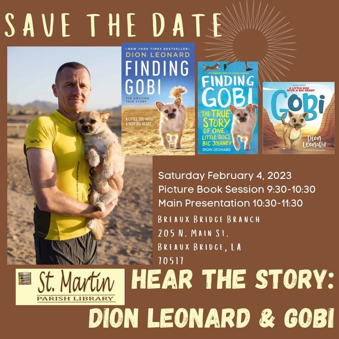 Finding Gobi, Dion Leonard, Gobi the Dog, Author Event, Inspirational Speaker, New York Times Bestseller