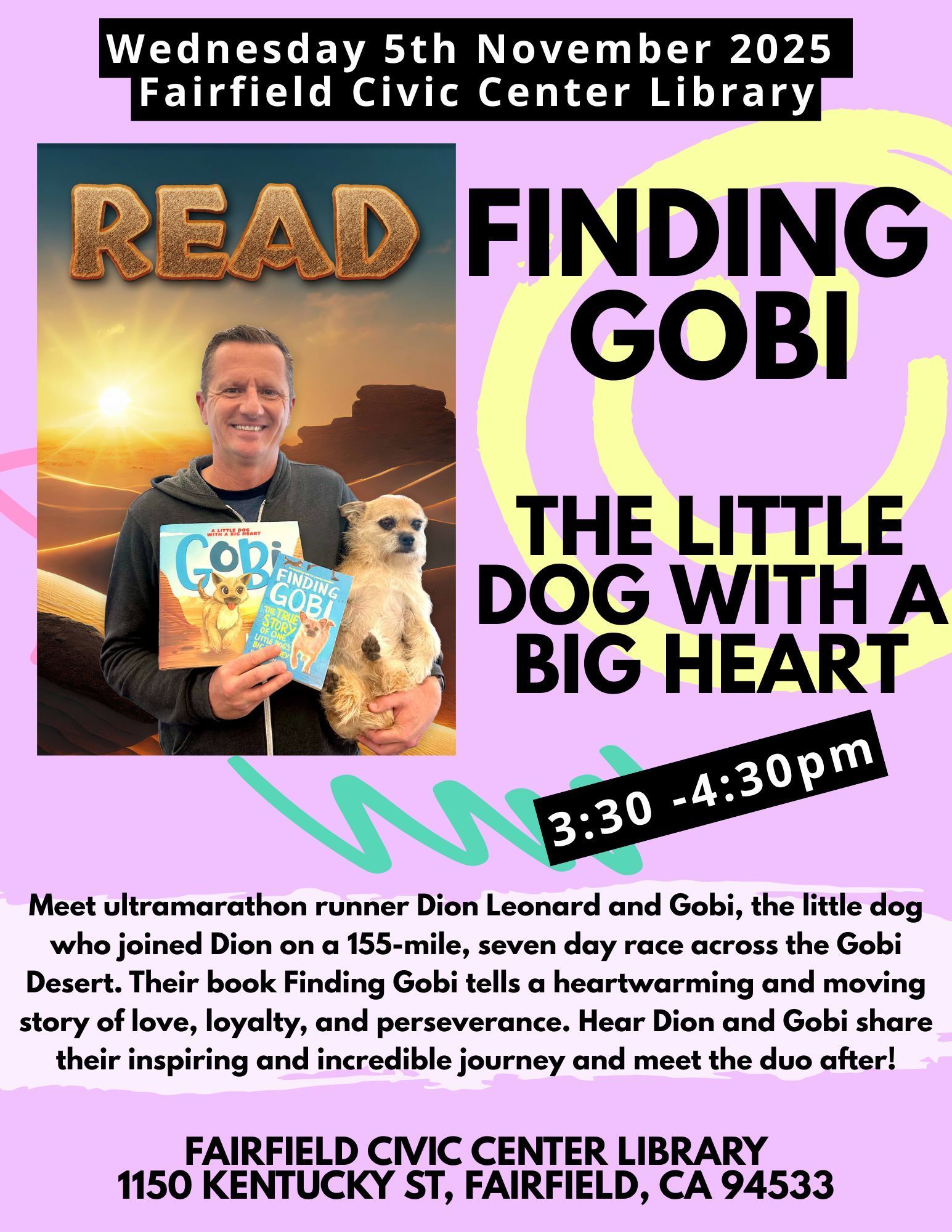 Dion Leonard, Finding Gobi, Gobi the Dog, New York Times Bestseller, Author, Speaking Event