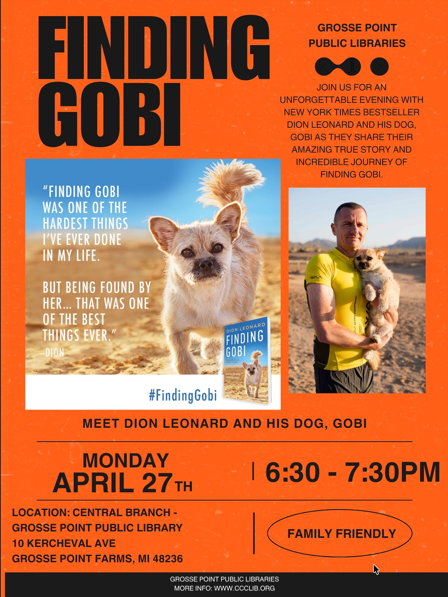 Dion Leonard, Finding Gobi, Gobi the Dog, New York Times Bestseller, Author, Speaking Event