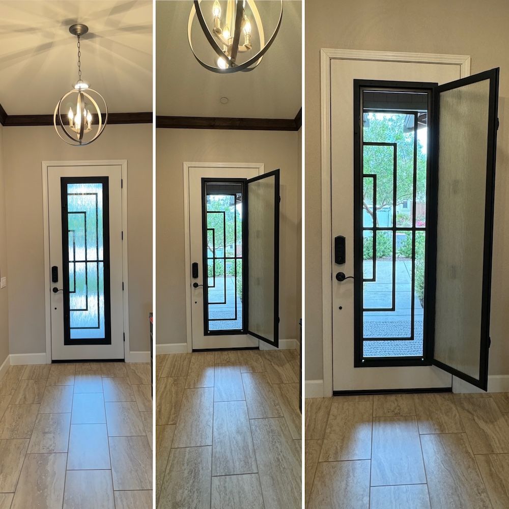 A picture of a door that is open and closed