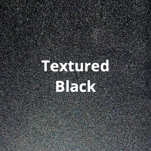 A close up of a black surface with the words textured black written on it.