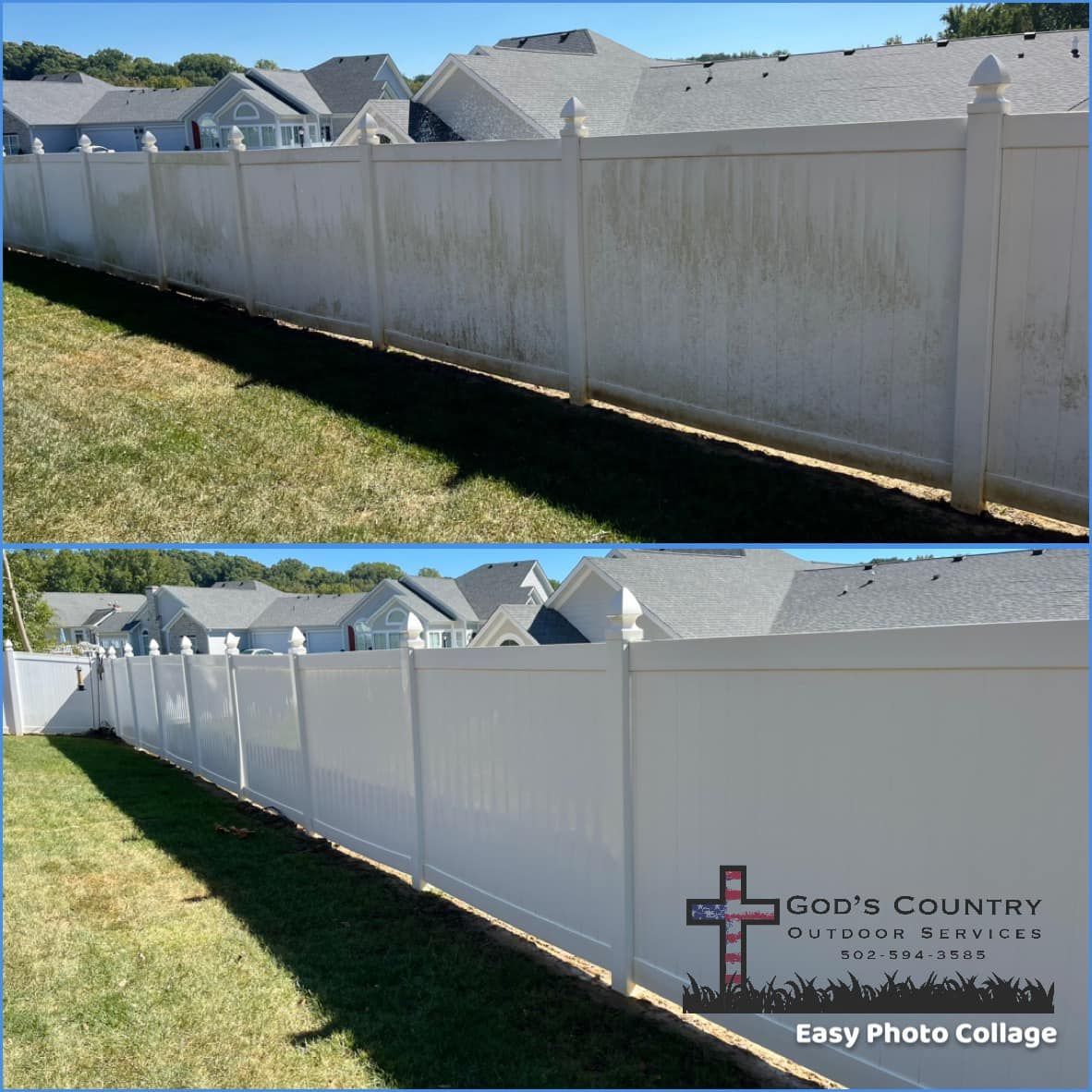 A Before and After of a Fence - Mount Washington, KY - God’s Country Outdoor Services 