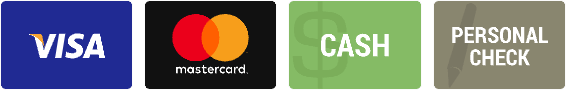 A visa mastercard cash personal check and credit card logos