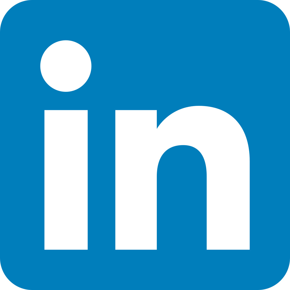 LinkedIn logo: white 