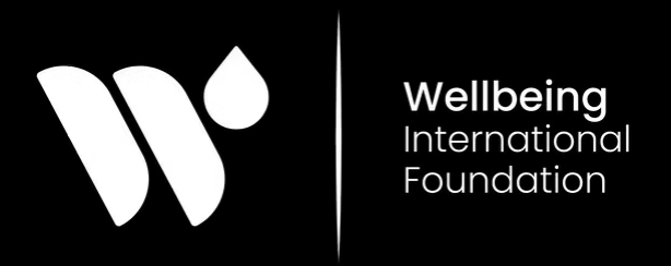 Wellbeing International Foundation logo: white 