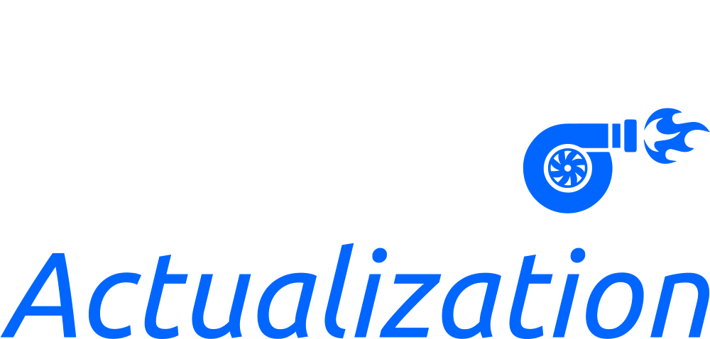 Stacked BA White and Blue Logo