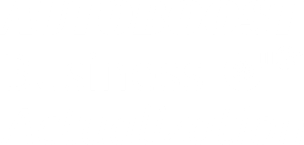 Stacked BA White Logo