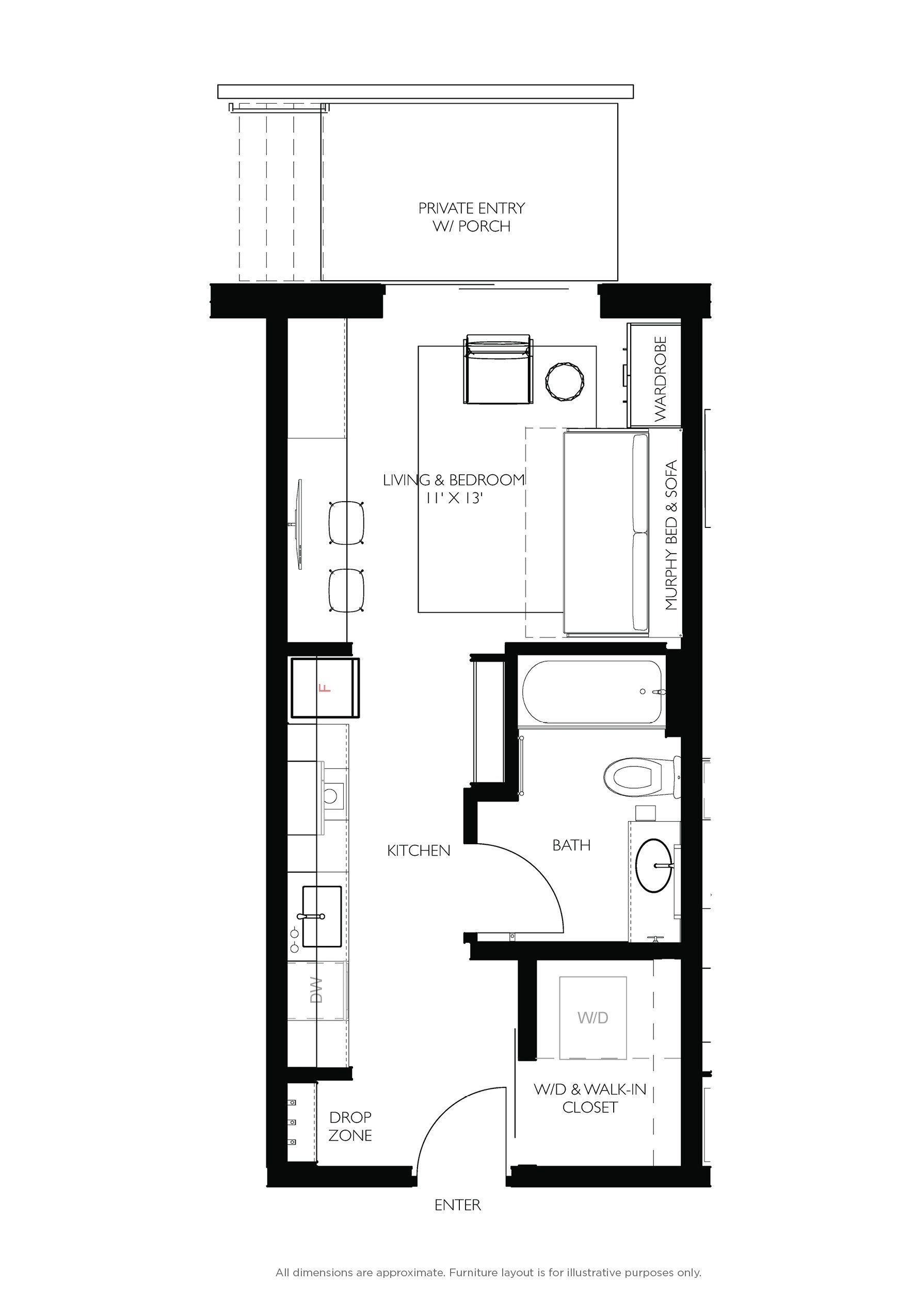 Studio floor plan - s2