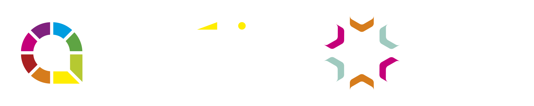 Un logo coloré de la lettre « a », formé d'une roue de couleurs arc-en-ciel segmentée sur un fond noir.