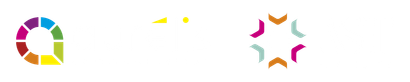 Un logo coloré de la lettre « a », formé d'une roue de couleurs arc-en-ciel segmentée sur un fond noir.