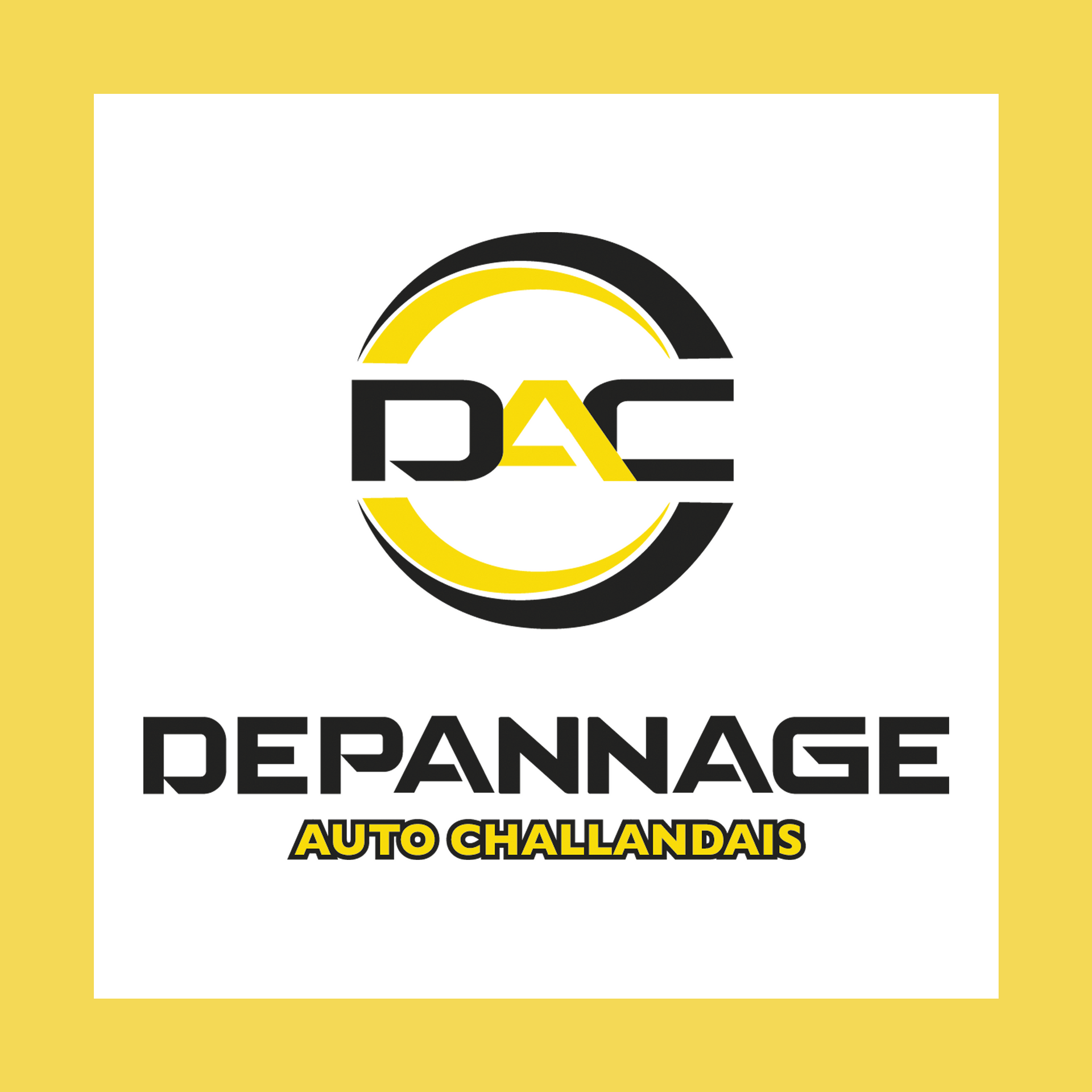 Logo : Cercle noir et jaune avec