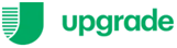 A green upgrade logo on a white background