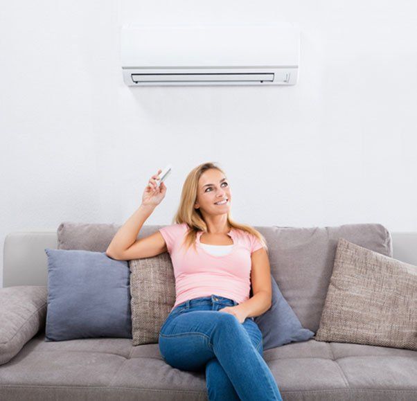 Experienced Hvac Company — Happy Woman With Good AC in Salem, OR