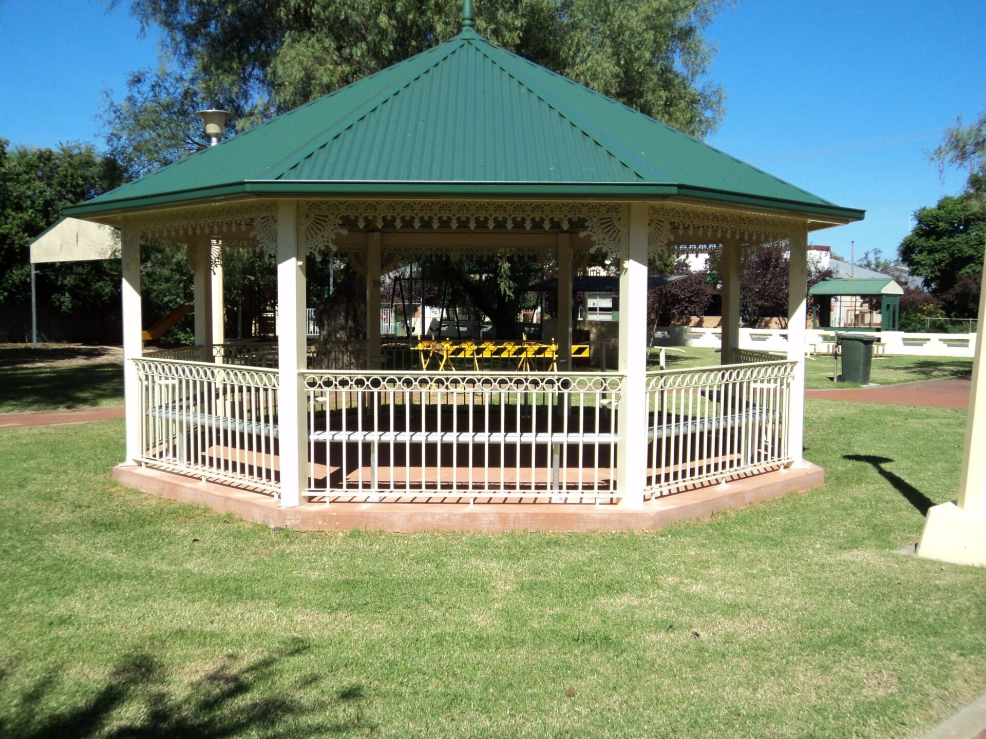 Green Roof Gazebo — Custom Blinds in Albury, NSW